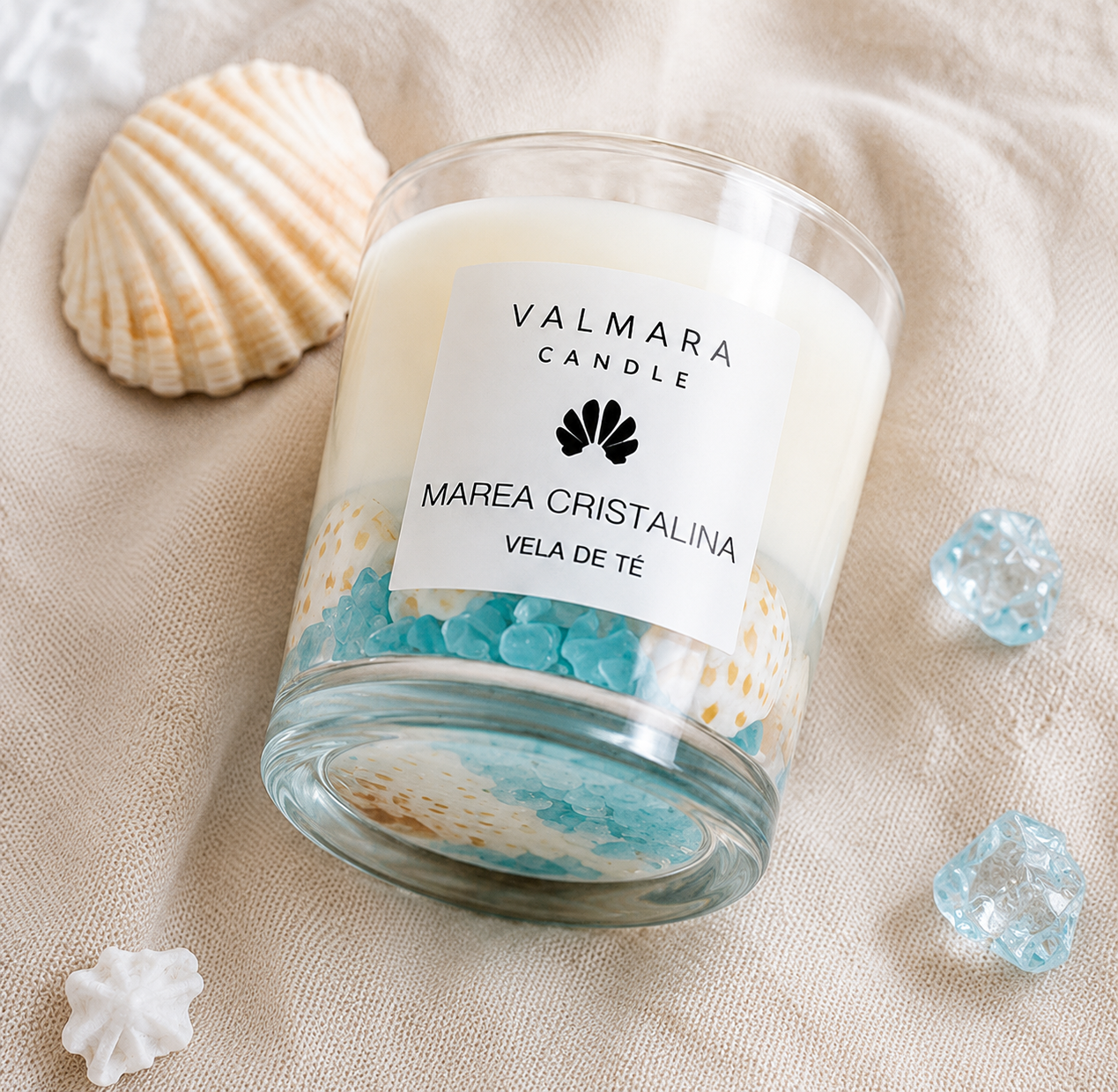 MAREA CRISTALINA VELA DE TÉ | Modelo 1