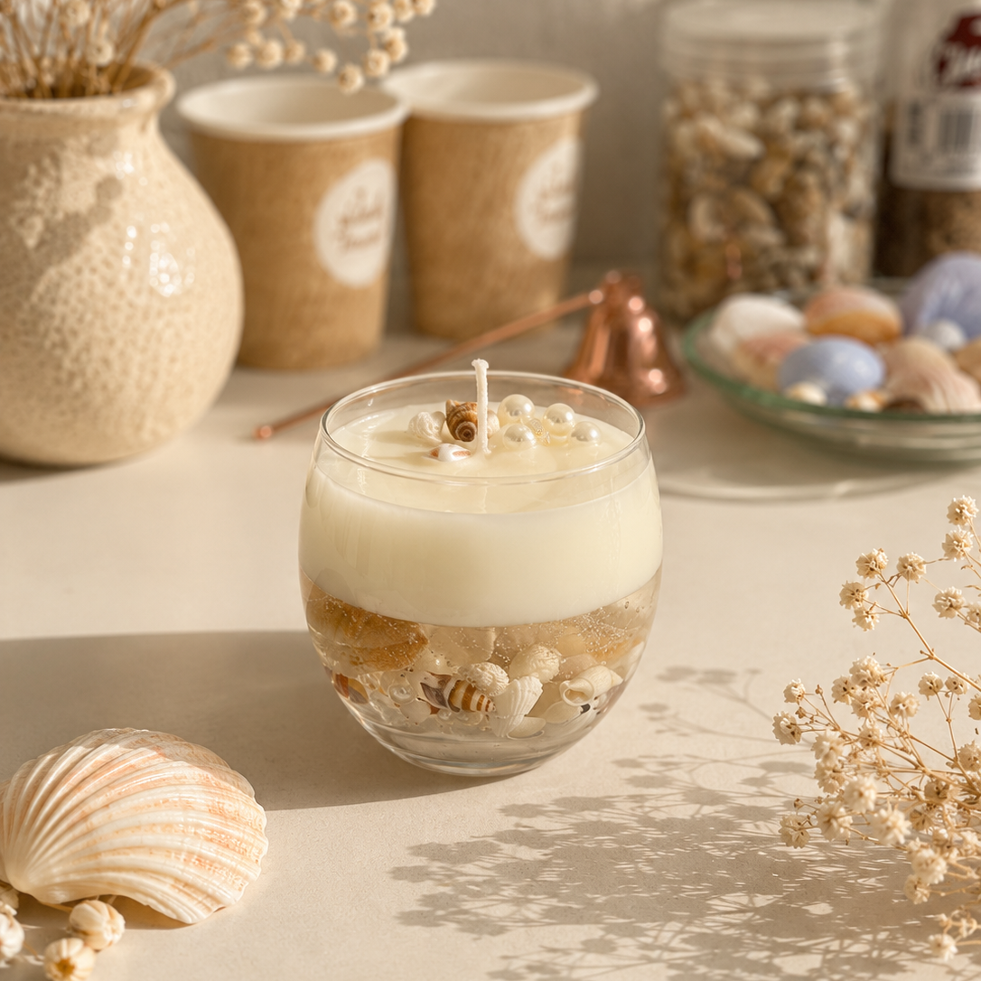 VELA DE COCO Y VAINILLA | PERLA DEL MAR